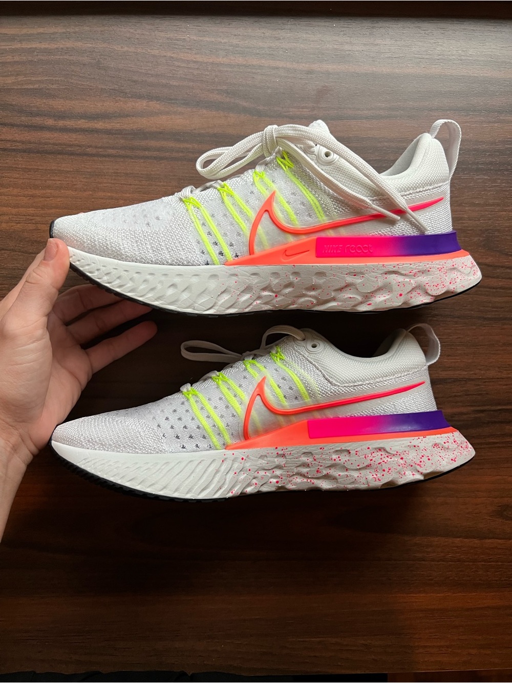 Nike React Infinity Flyknit Run 2 in White Gradient